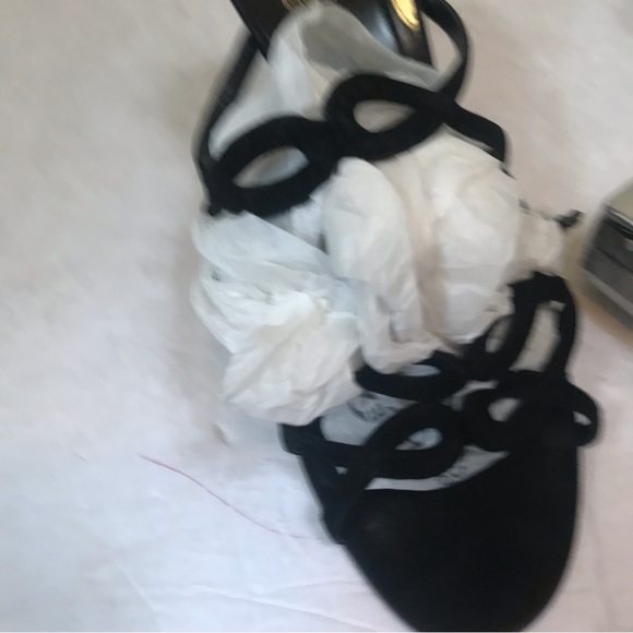 FENDI Suede Strappy Baroque Heels Sandals Mules Shoes Dressy Evening Leather  37 - Picture 7 of 16